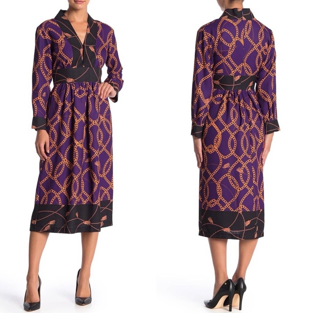 Neiman Marcus Purple and Black Dress